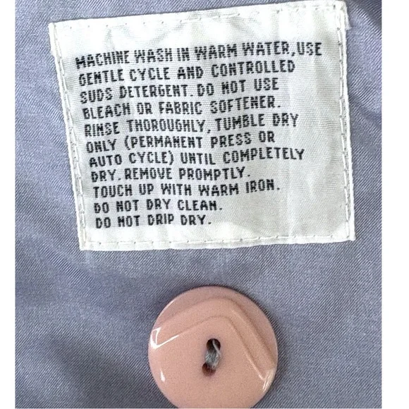 Totes Nylon Ice Blue long Raincoat Trench Coat with Belt, Hood. Women’s Size 10 - Picture 9 of 9